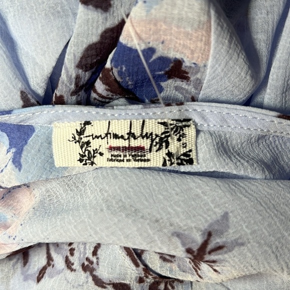 Free People Intimately Getting Out Slip Dress High Low in Blue Floral Size XS - Picture 8 of 12